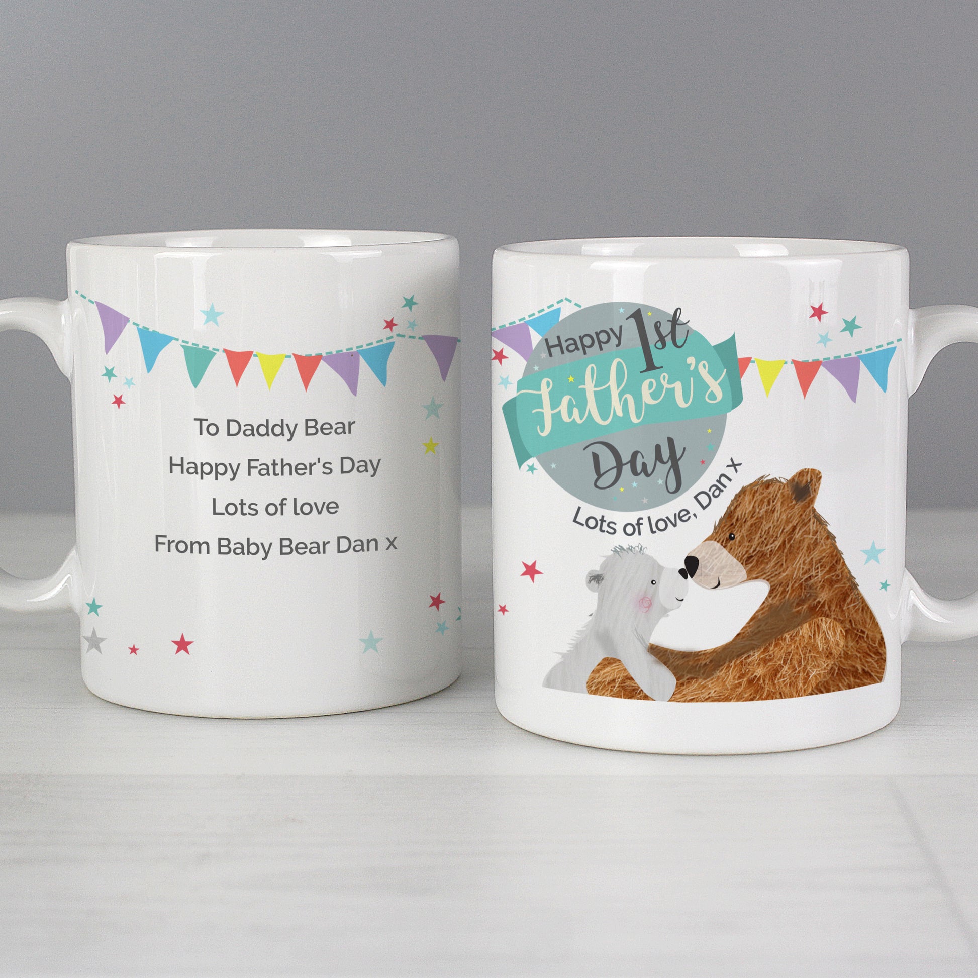 Personalised 1st Father's Day Daddy Bear Mug - MK&JD Gifts