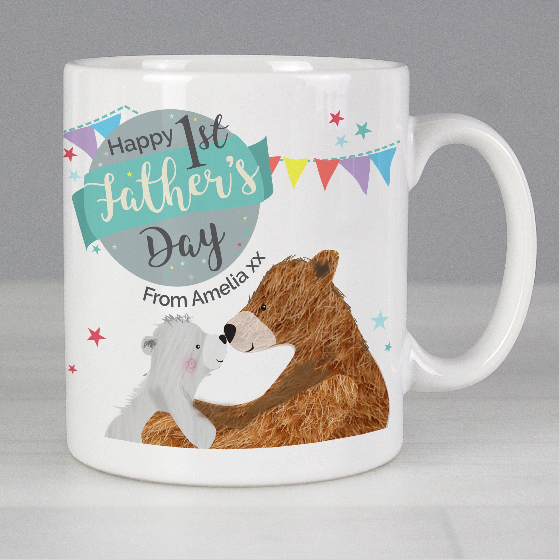 Personalised 1st Father's Day Daddy Bear Mug - MK&JD Gifts