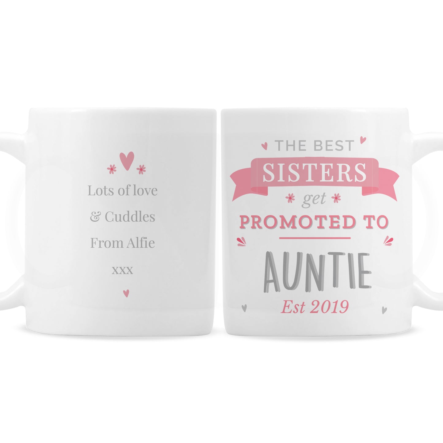 Personalised Pink Promoted To Mug - MK&JD Gifts