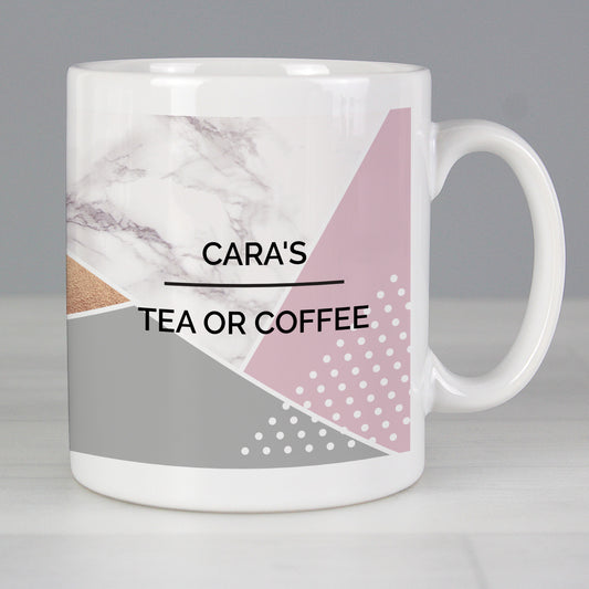 Personalised Geometric Mug - MK&JD Gifts