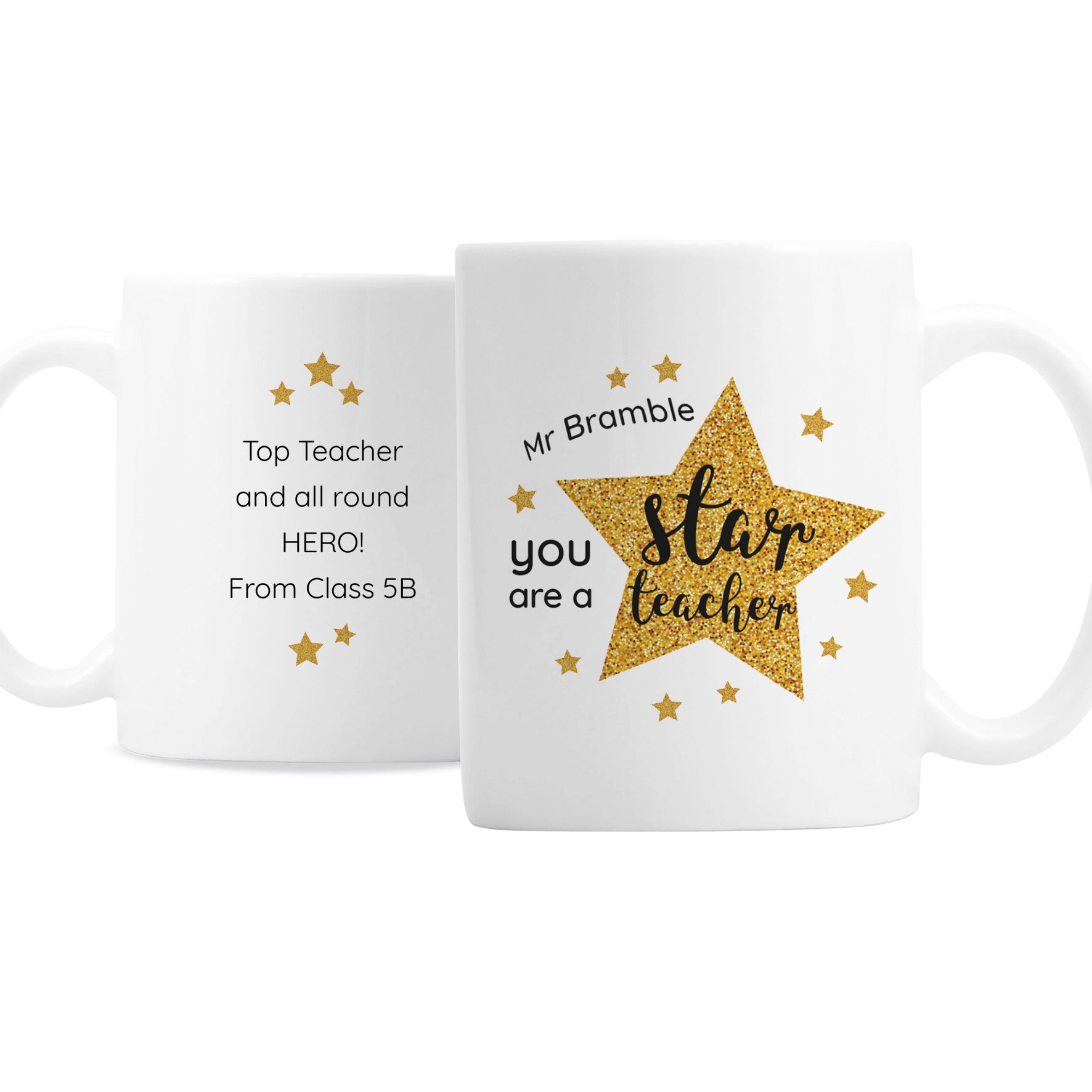 Personalised Star Teacher's Mug - MK&JD Gifts