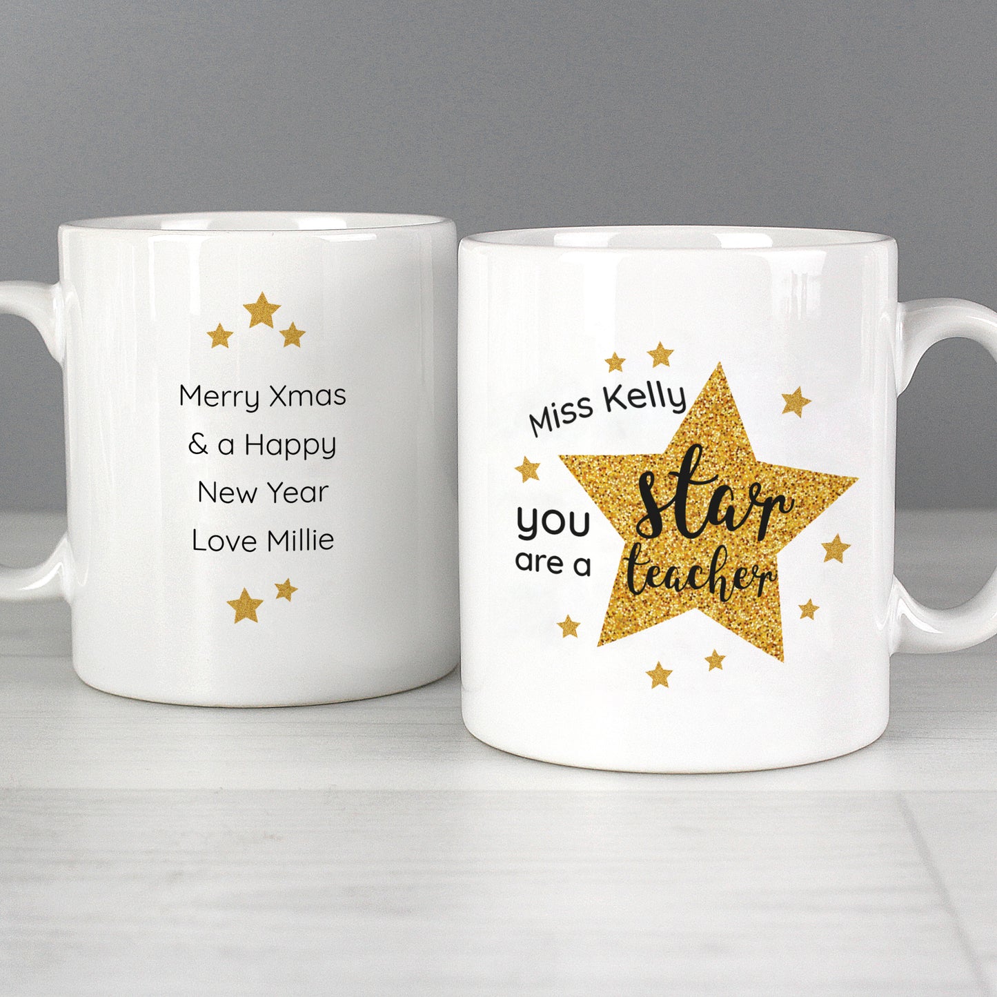 Personalised Star Teacher's Mug - MK&JD Gifts