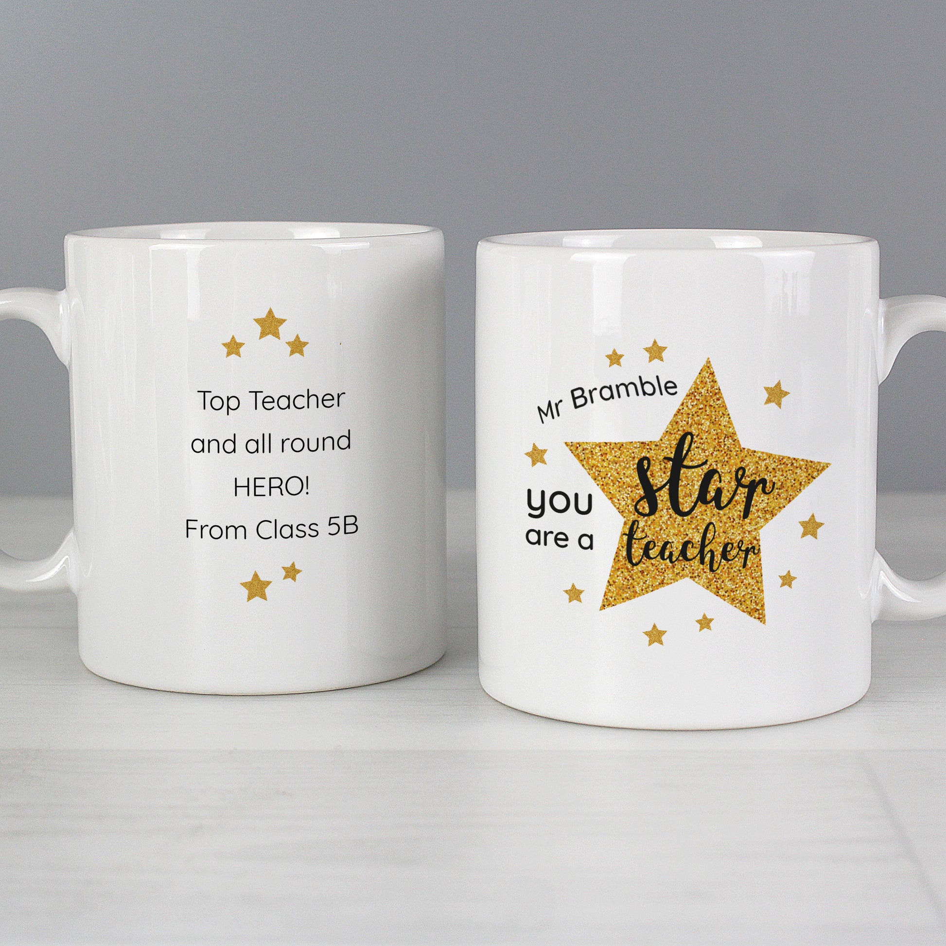 Personalised Star Teacher's Mug - MK&JD Gifts