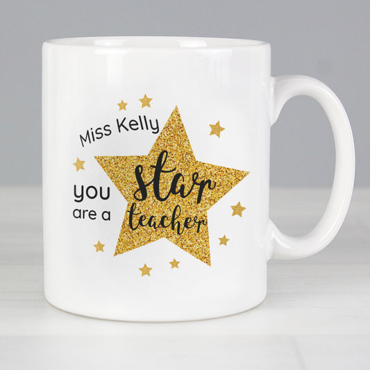 Personalised Star Teacher's Mug - MK&JD Gifts