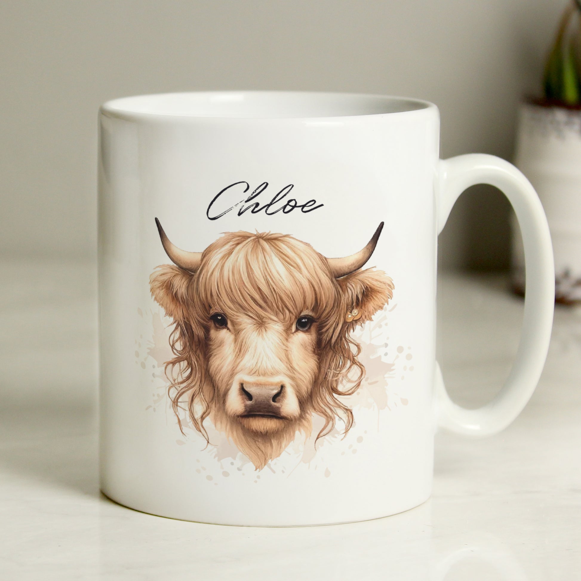 Personalised Highland Cow Mug - Female - MK&JD Gifts