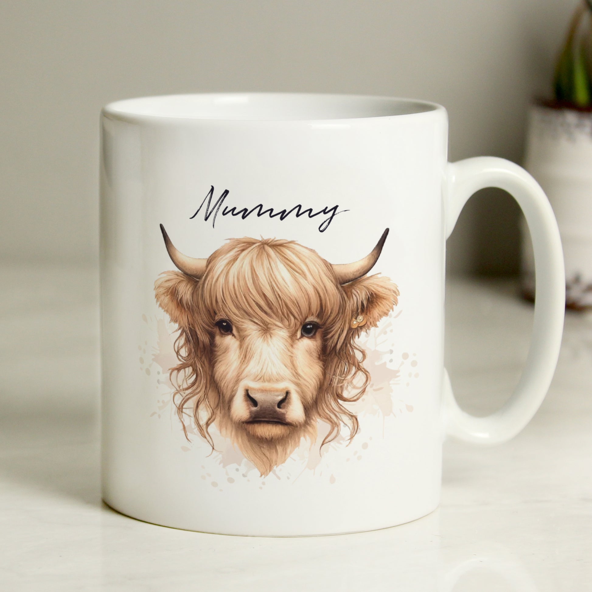 Personalised Highland Cow Mug - Female - MK&JD Gifts