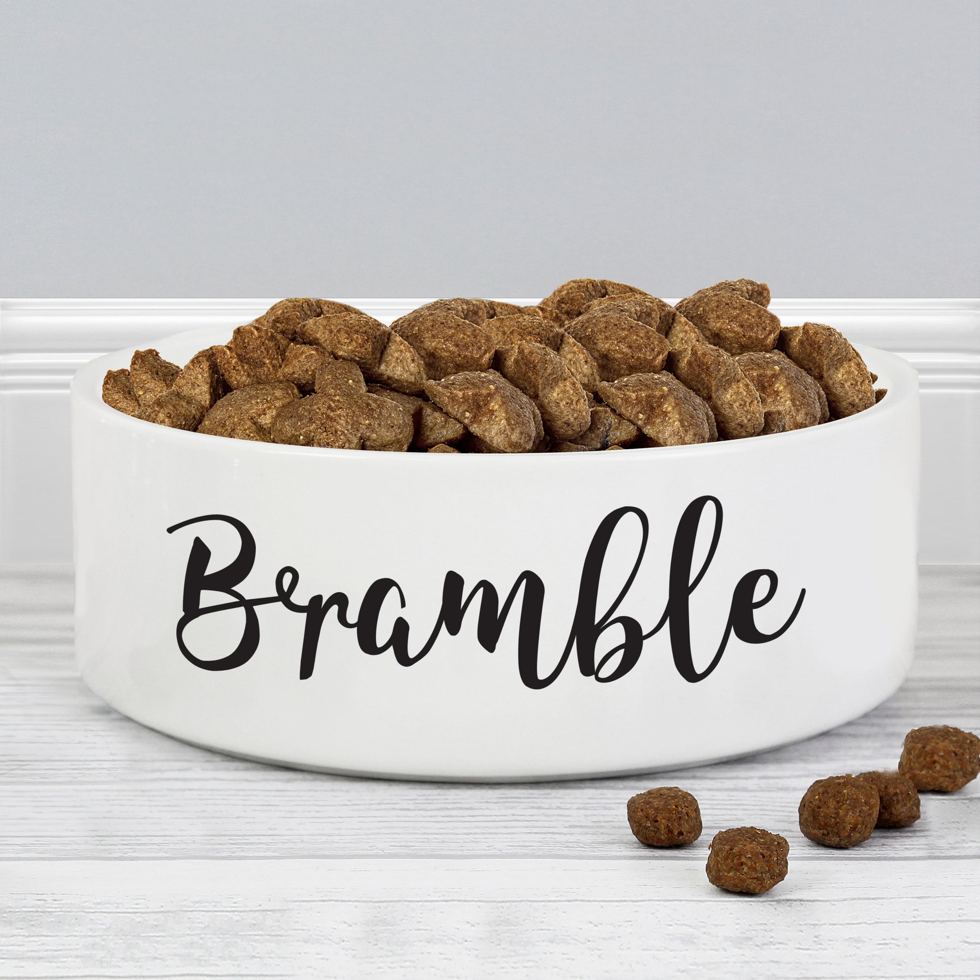 Personalised Any Name 14cm Medium White Pet Bowl - MK&JD Gifts