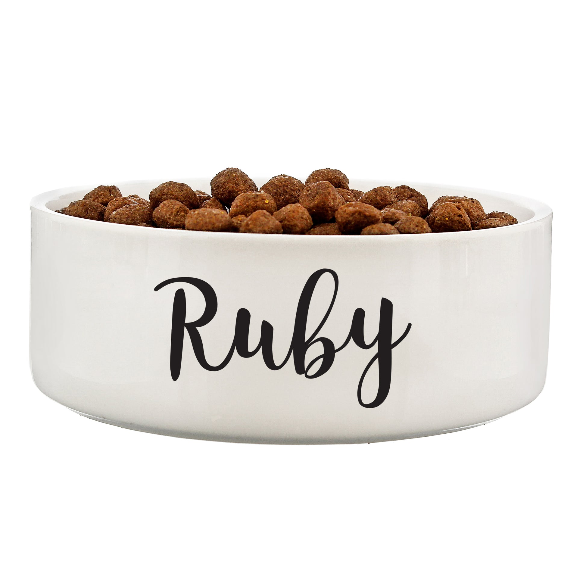 Personalised Any Name 14cm Medium White Pet Bowl - MK&JD Gifts