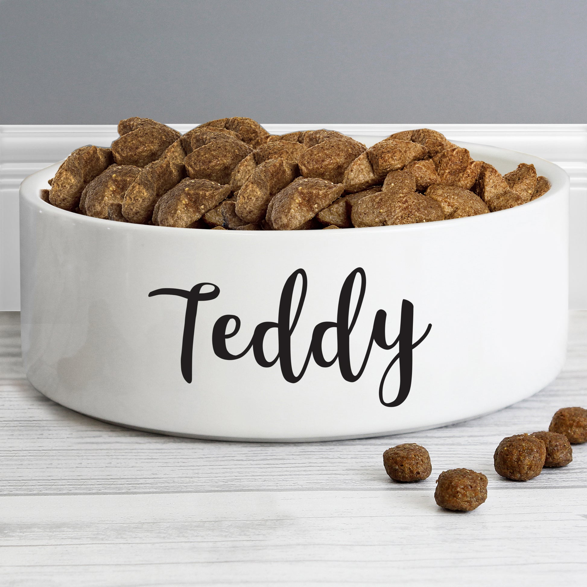 Personalised Any Name 14cm Medium White Pet Bowl - MK&JD Gifts