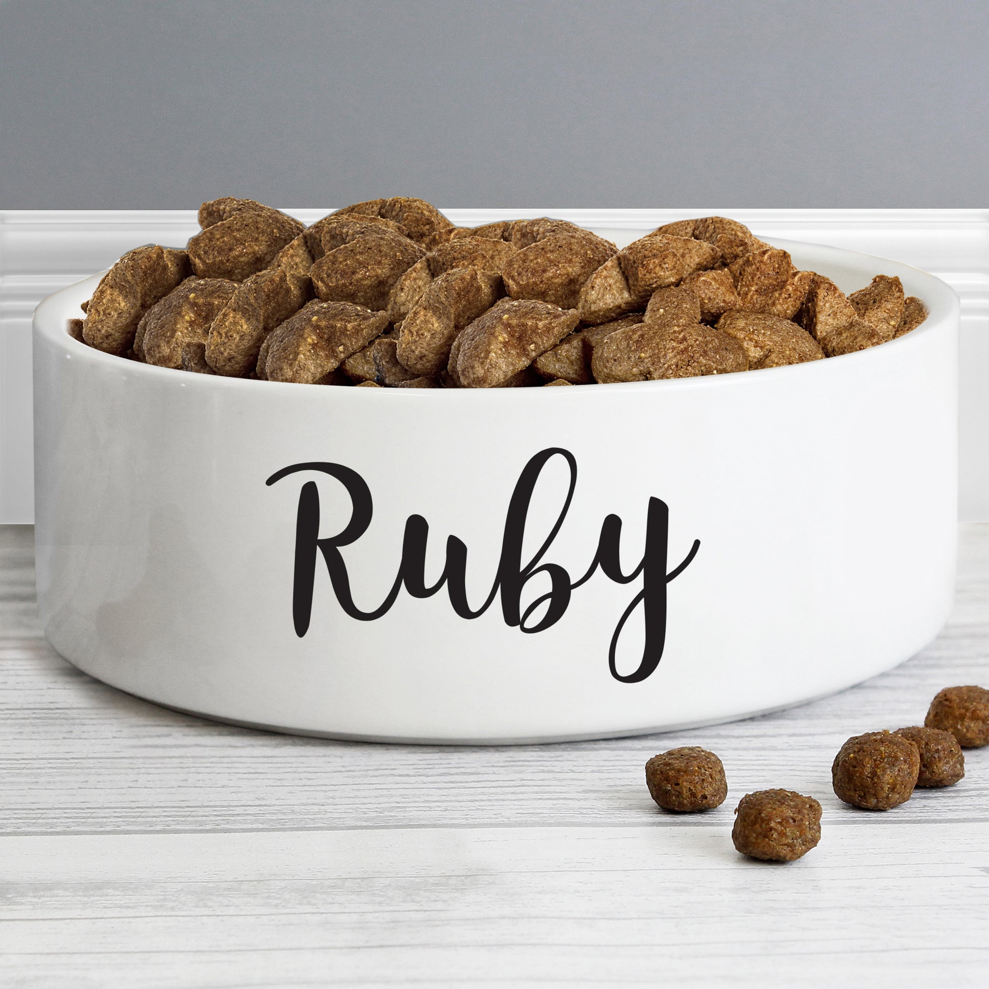 Personalised Any Name 14cm Medium White Pet Bowl - MK&JD Gifts