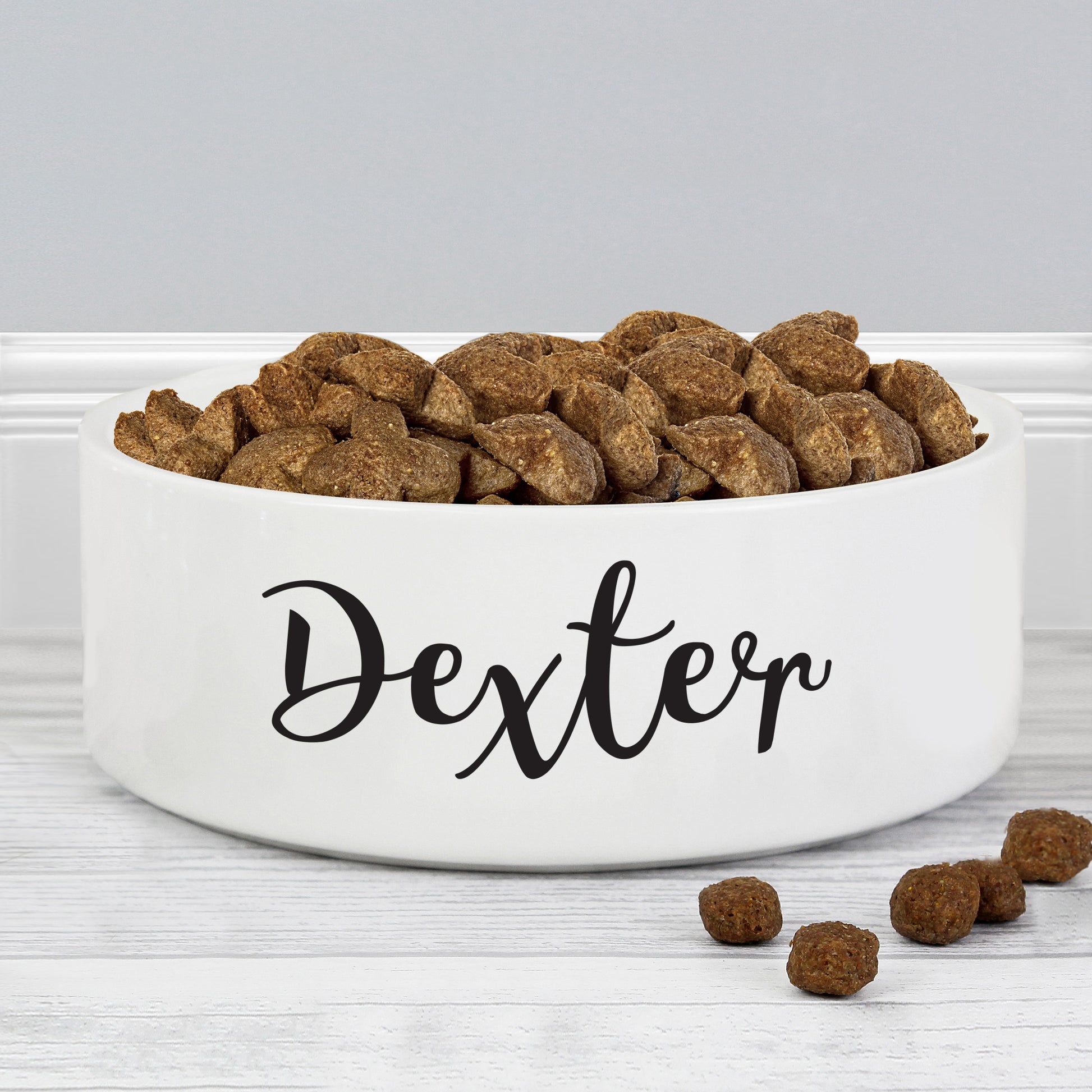 Personalised Any Name 14cm Medium White Pet Bowl - MK&JD Gifts