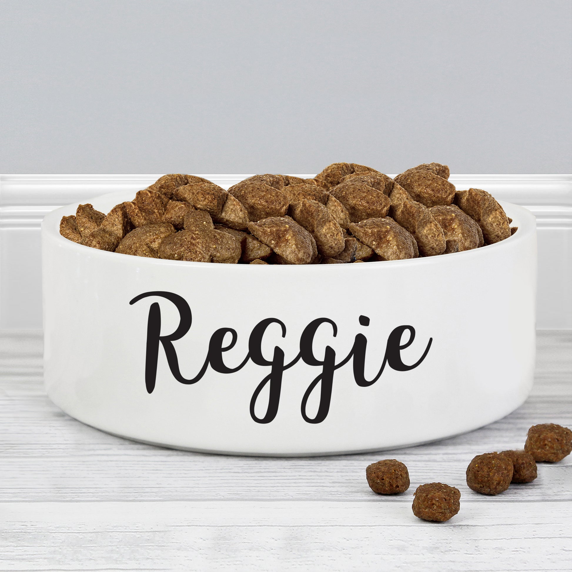 Personalised Any Name 14cm Medium White Pet Bowl - MK&JD Gifts