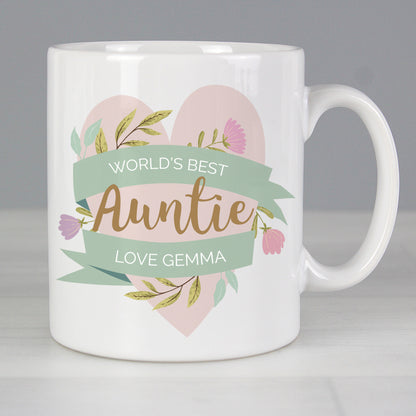 Personalised Floral Heart Mug - MK&JD Gifts