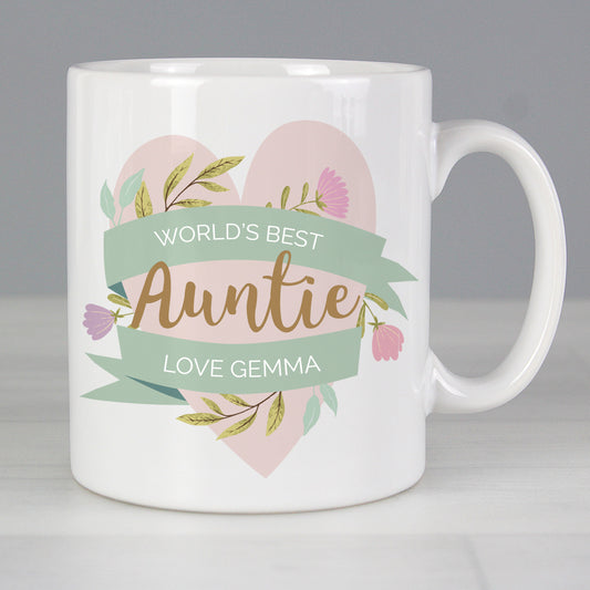 Personalised Floral Heart Mug - MK&JD Gifts