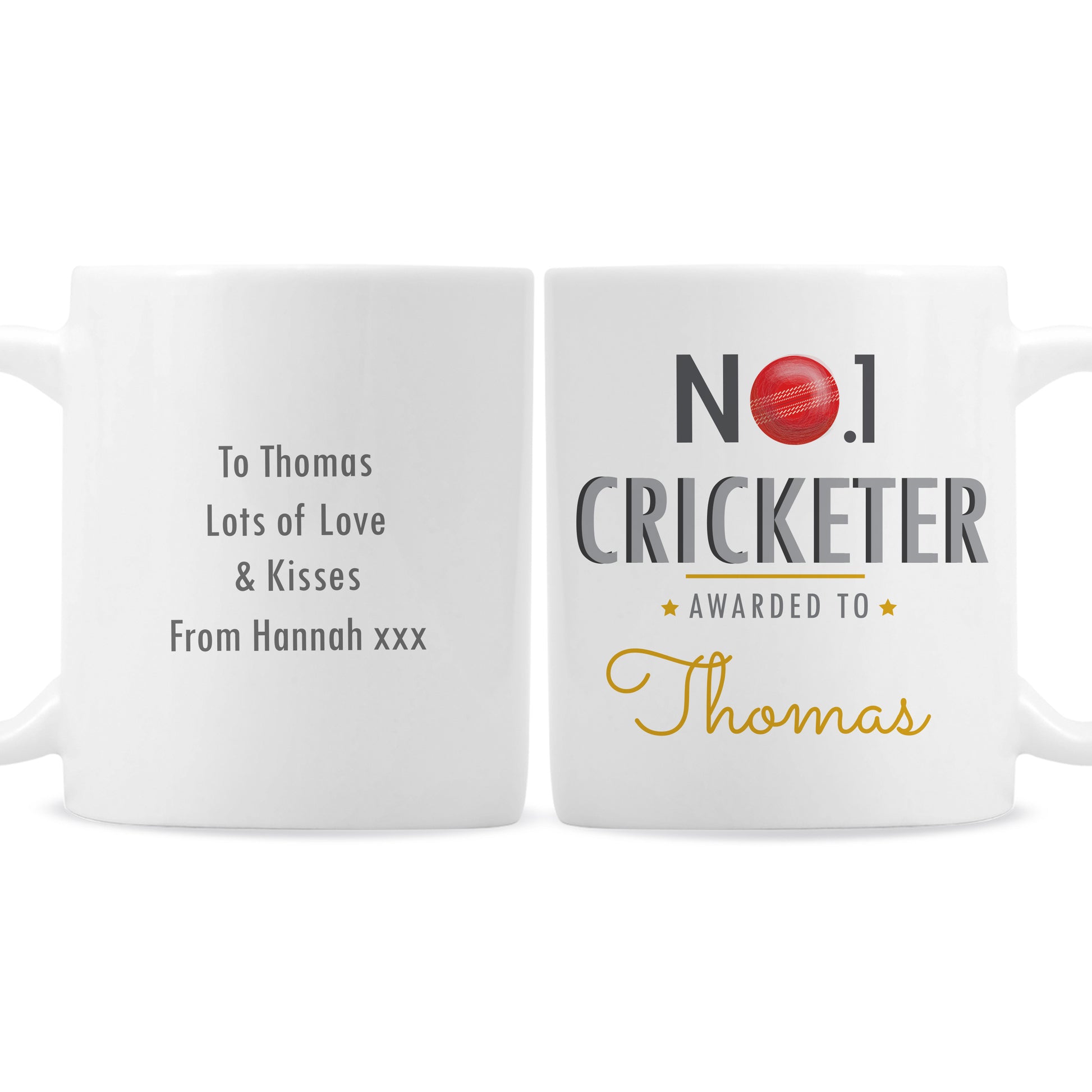 Personalised No.1 Cricketer Mug - MK&JD Gifts