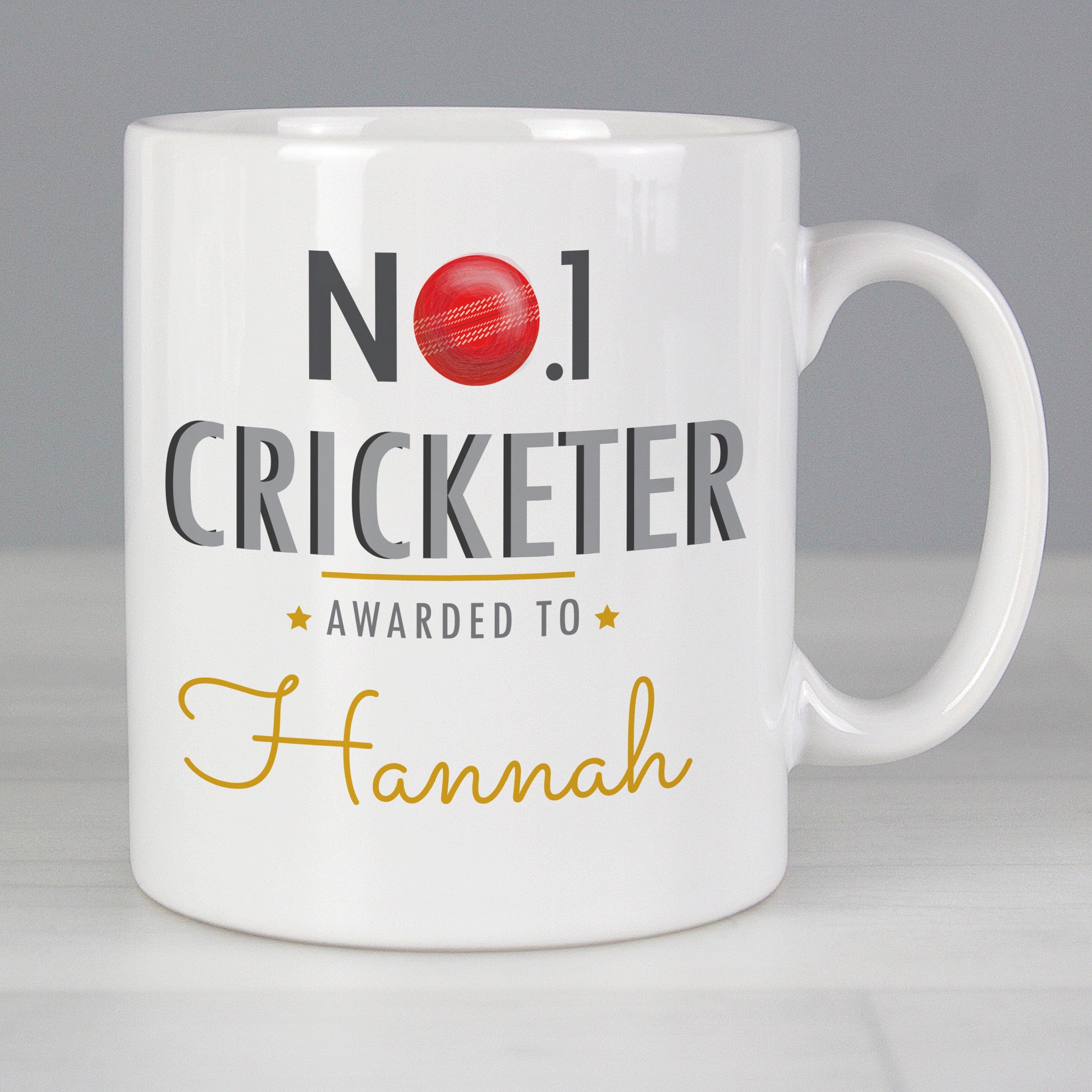 Personalised No.1 Cricketer Mug - MK&JD Gifts