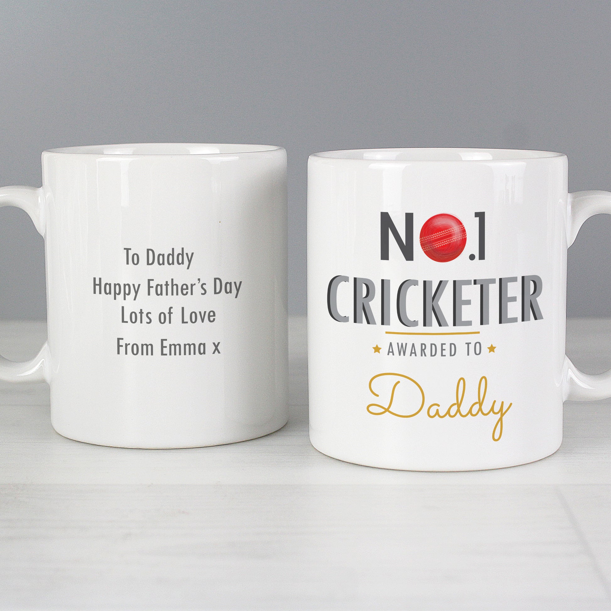 Personalised No.1 Cricketer Mug - MK&JD Gifts