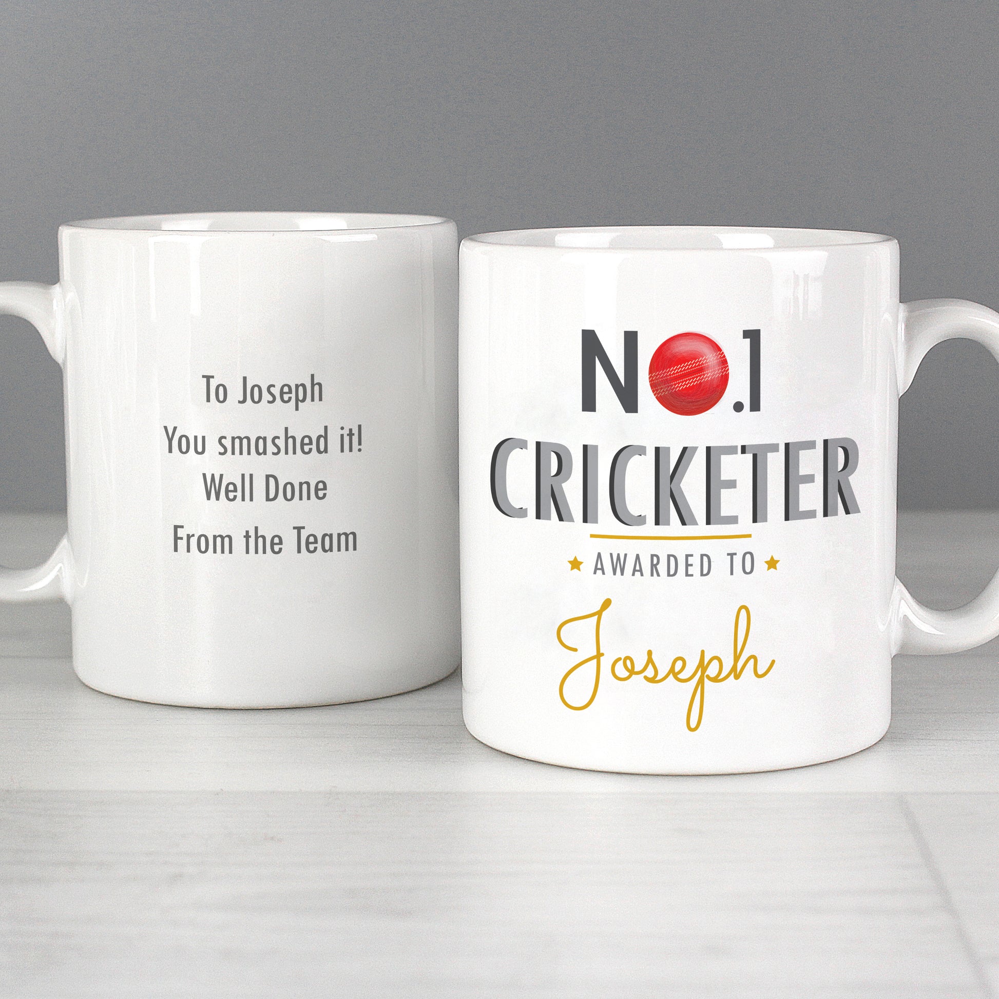 Personalised No.1 Cricketer Mug - MK&JD Gifts