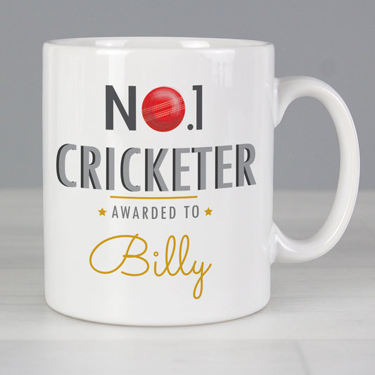 Personalised No.1 Cricketer Mug - MK&JD Gifts