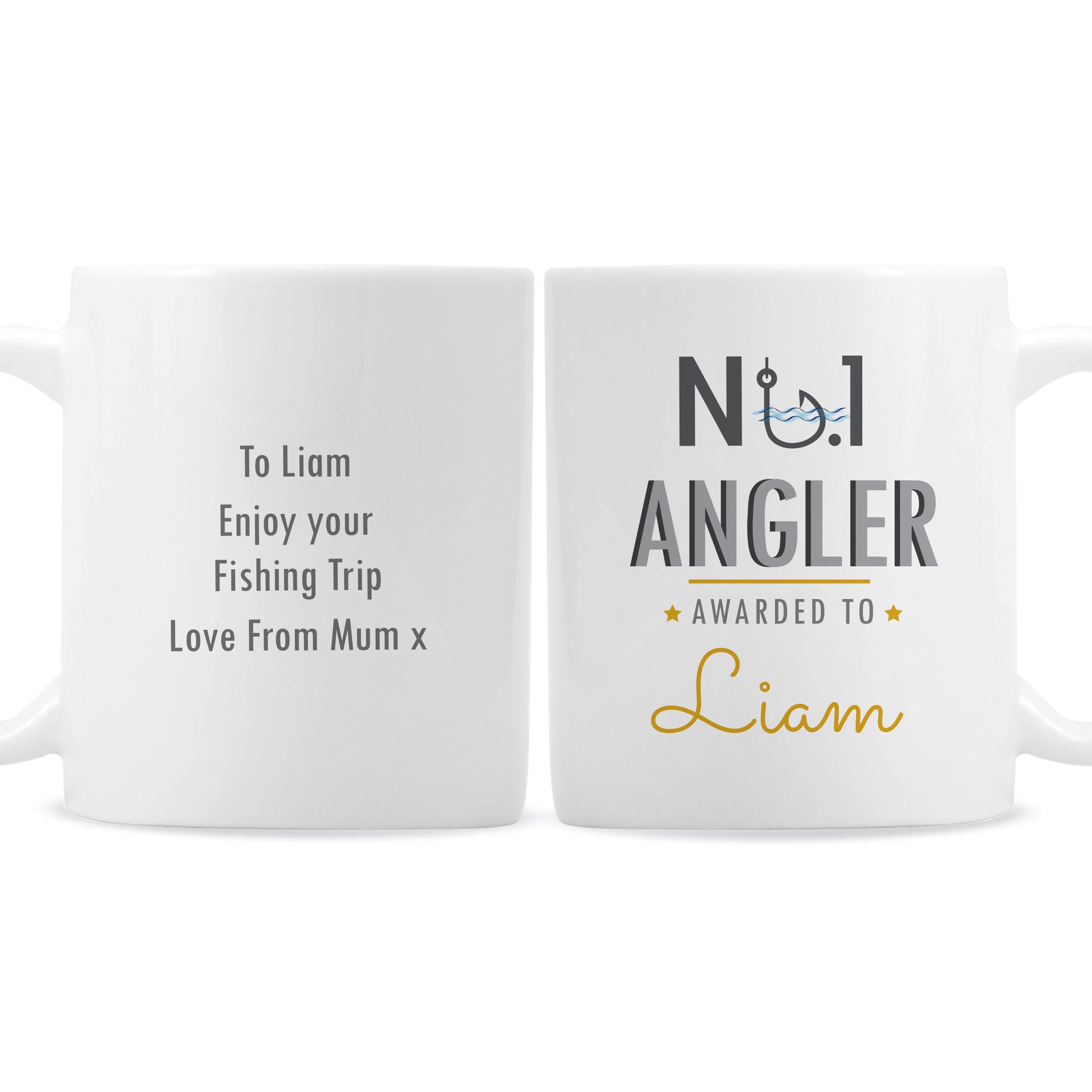 Personalised No.1 Angler Mug - MK&JD Gifts