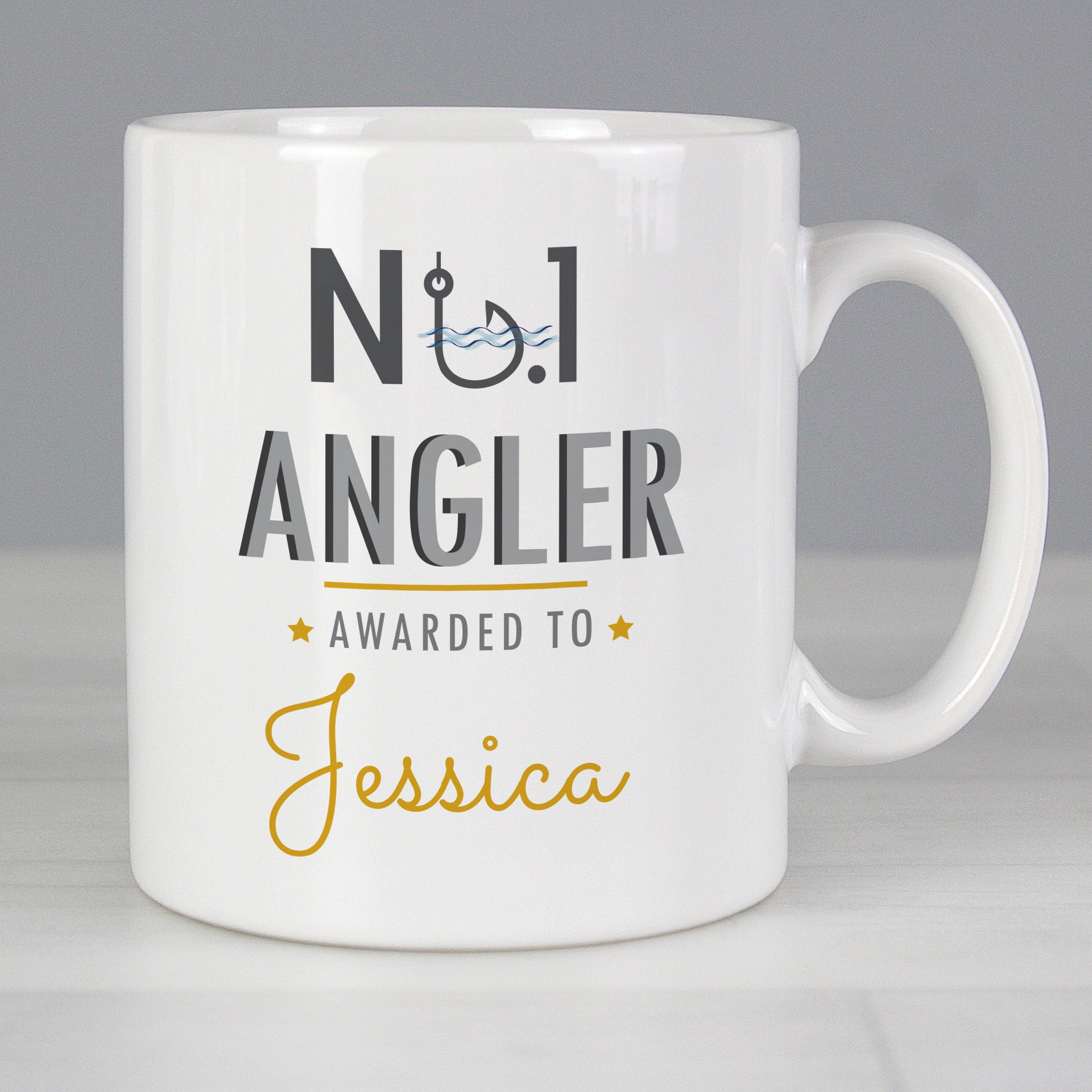 Personalised No.1 Angler Mug - MK&JD Gifts