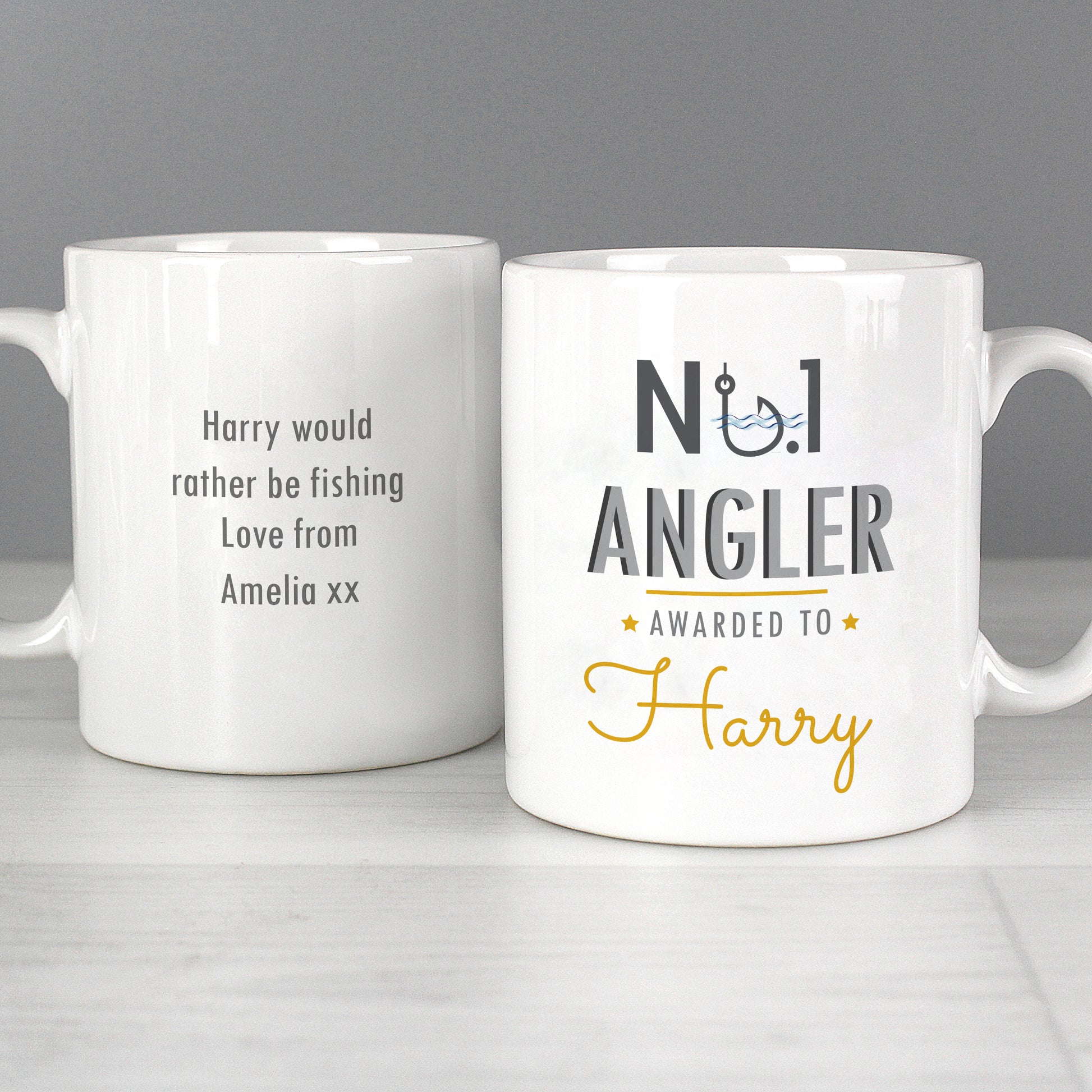 Personalised No.1 Angler Mug - MK&JD Gifts