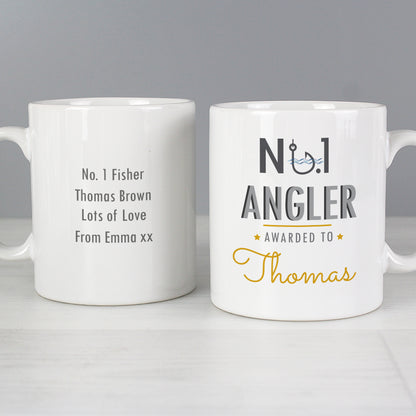 Personalised No.1 Angler Mug - MK&JD Gifts