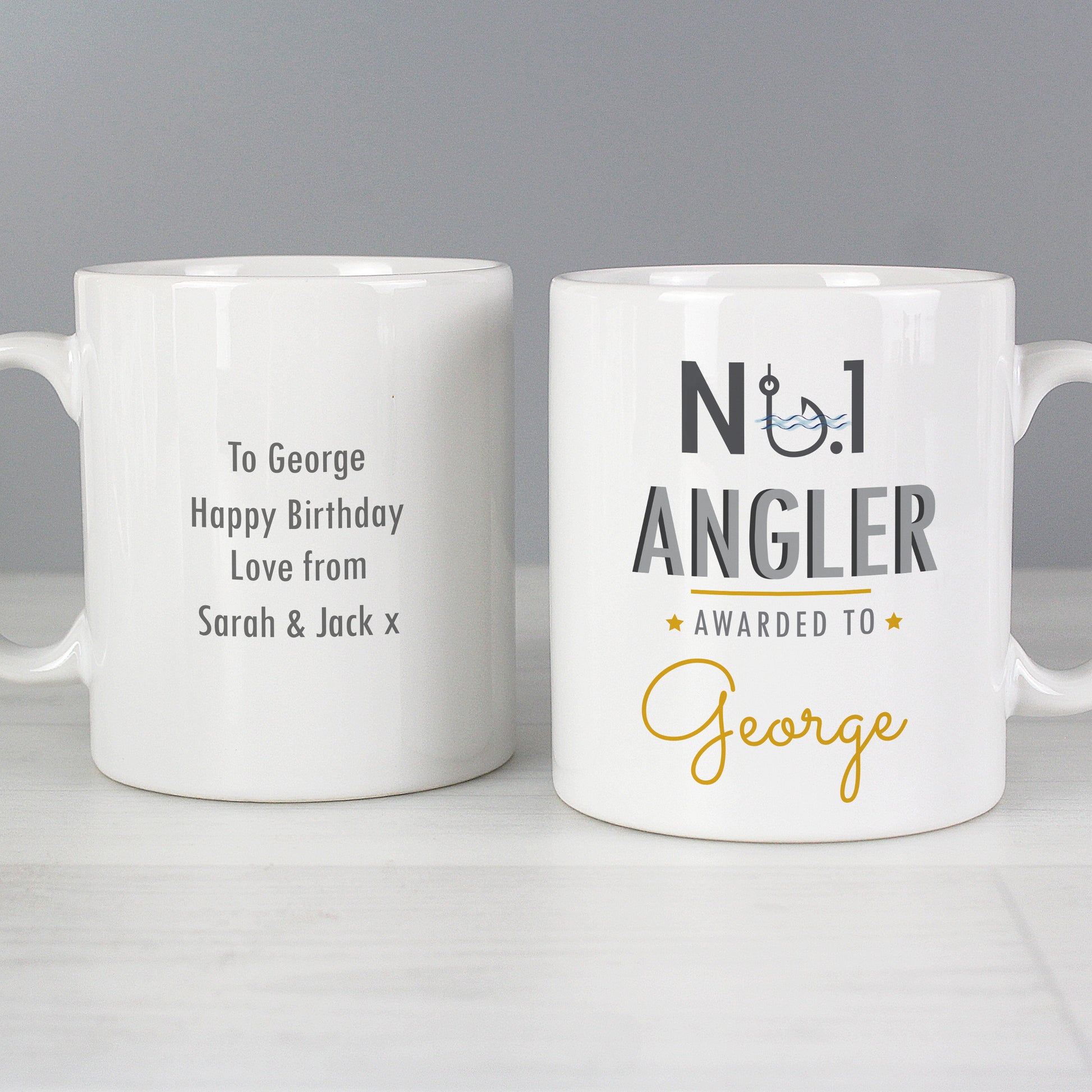 Personalised No.1 Angler Mug - MK&JD Gifts