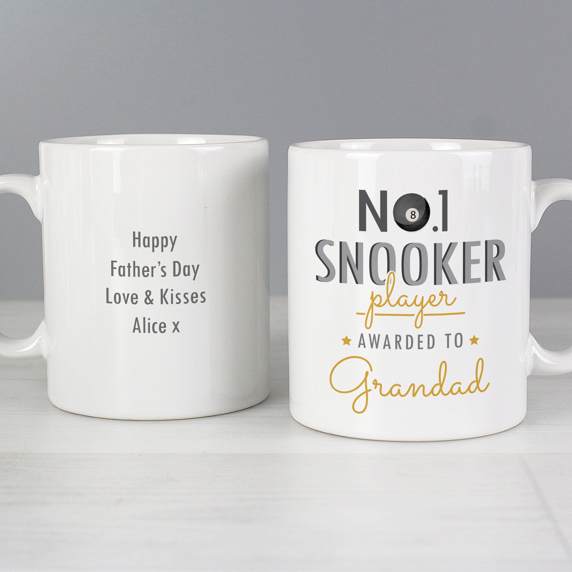 Personalised No.1 Snooker Player Mug - MK&JD Gifts
