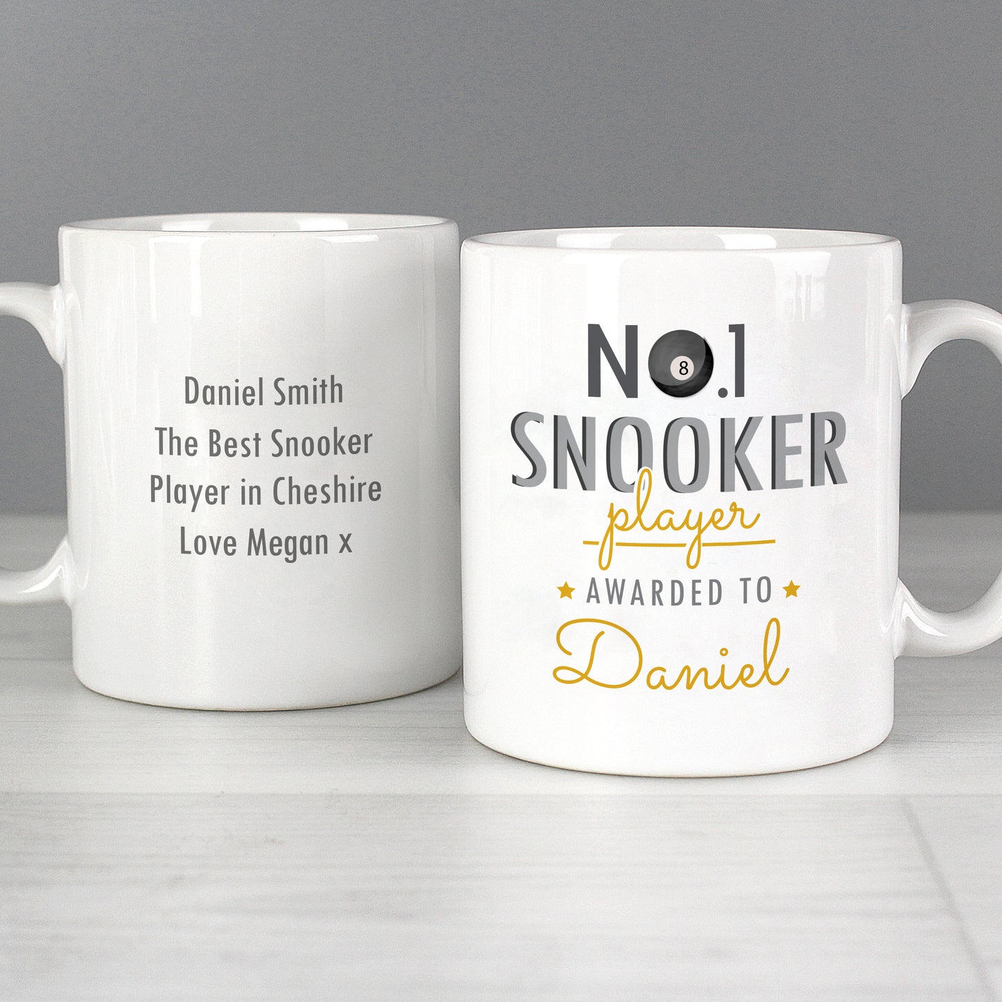 Personalised No.1 Snooker Player Mug - MK&JD Gifts