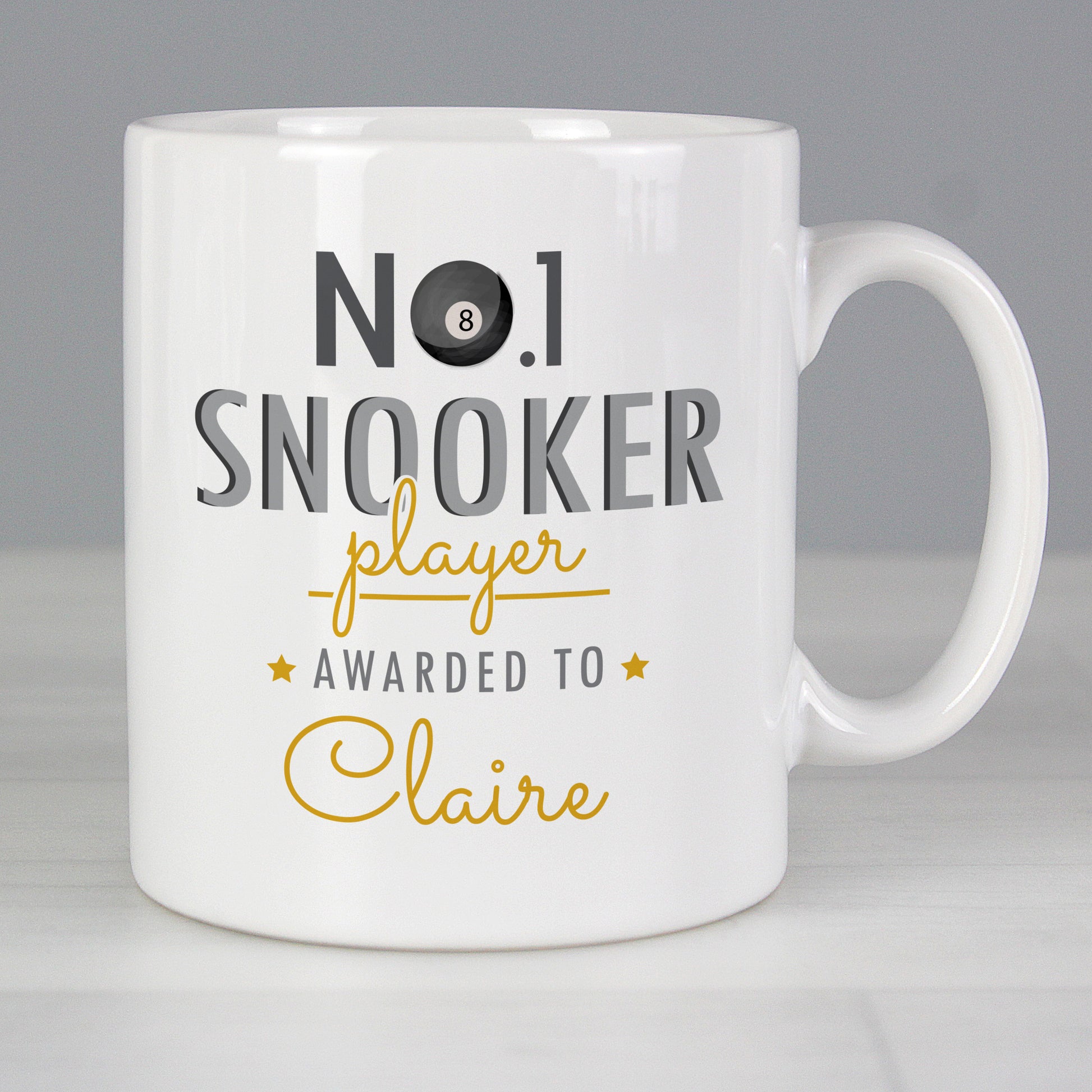 Personalised No.1 Snooker Player Mug - MK&JD Gifts