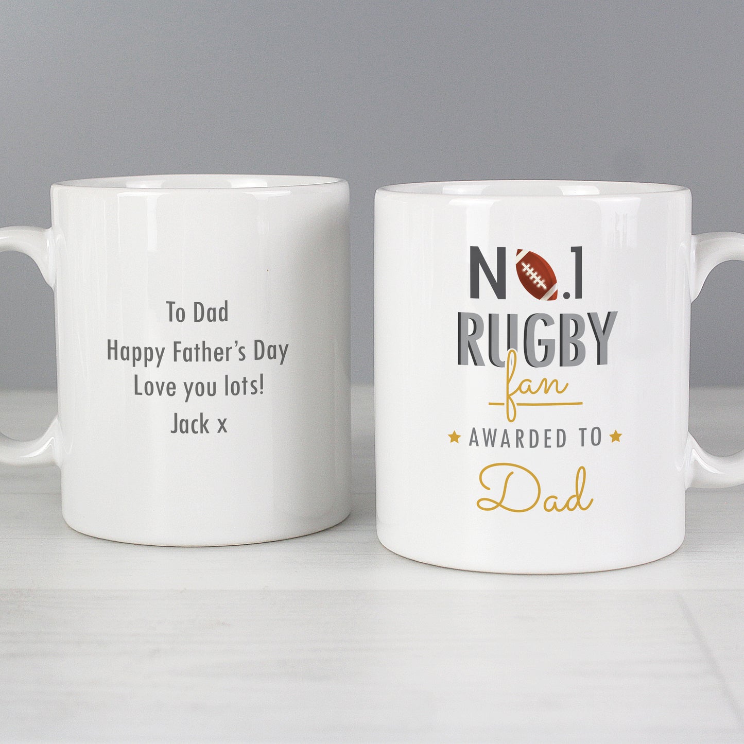 Personalised No.1 Rugby Fan Mug - MK&JD Gifts
