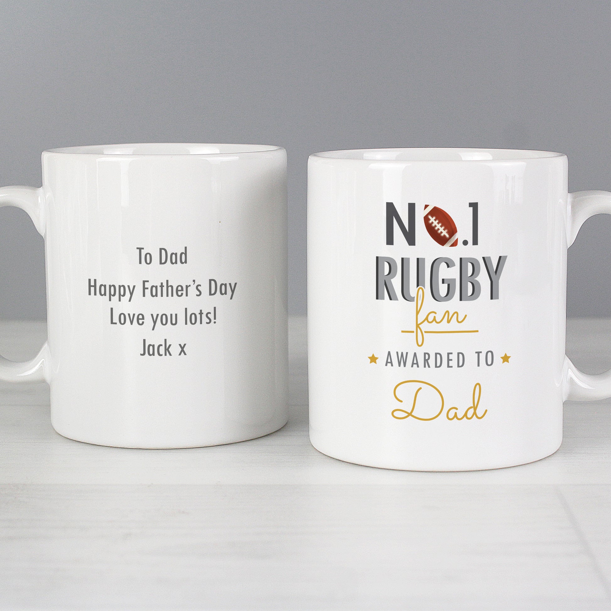 Personalised No.1 Rugby Fan Mug - MK&JD Gifts