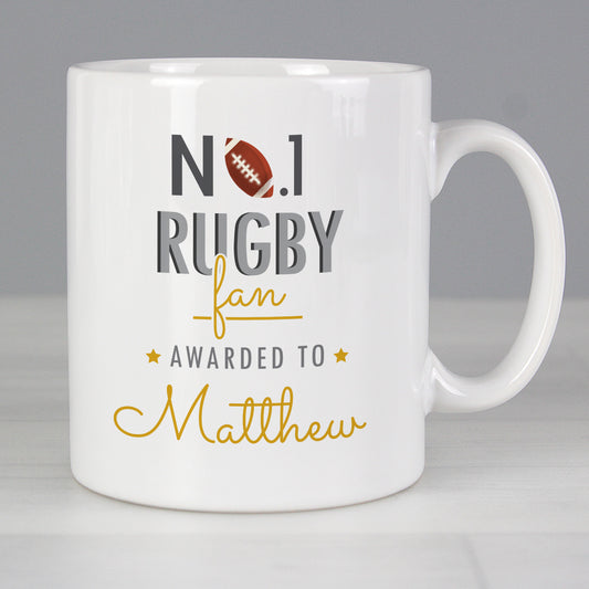 Personalised No.1 Rugby Fan Mug - MK&JD Gifts