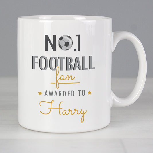 Personalised No.1 Football Fan Mug - MK&JD Gifts