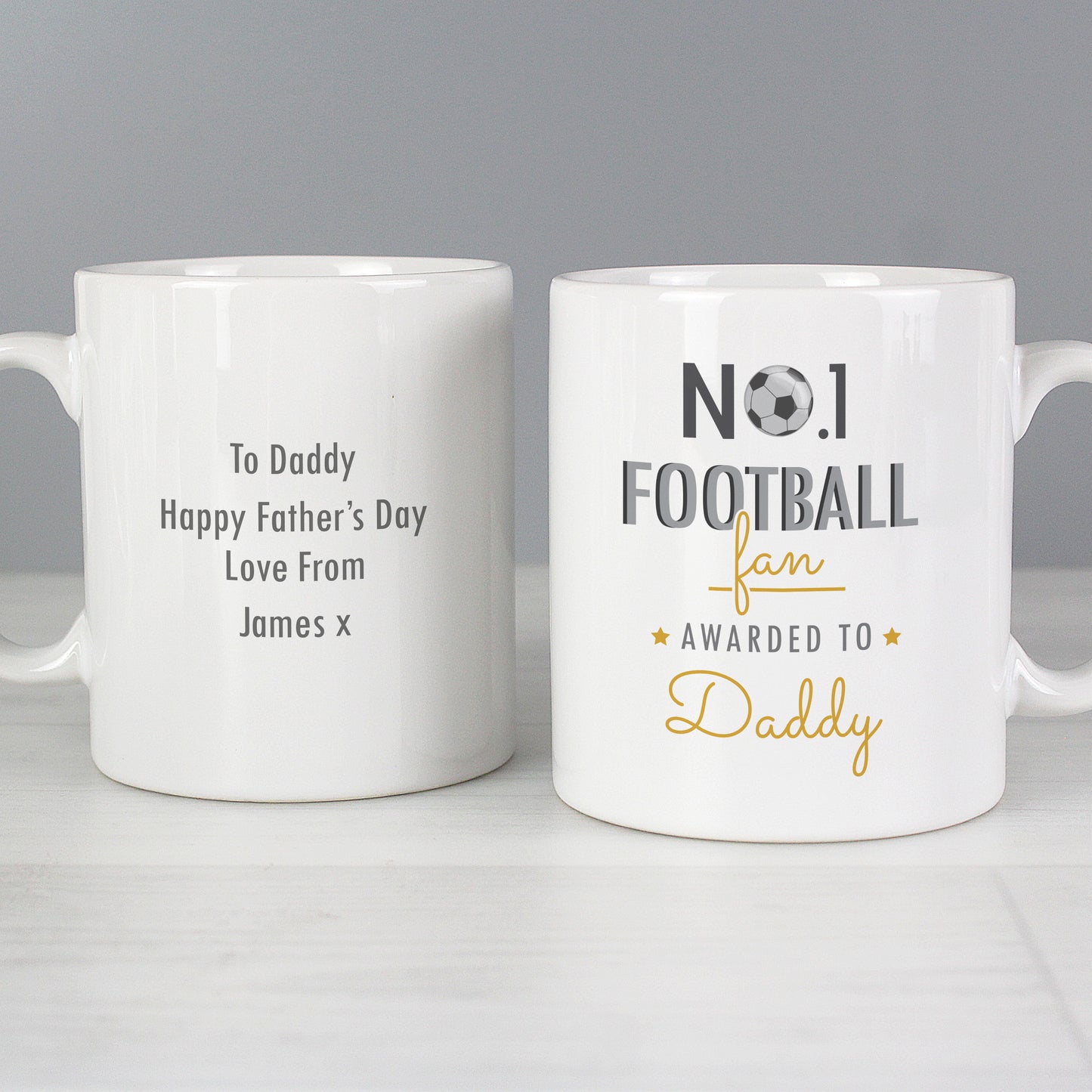 Personalised No.1 Football Fan Mug - MK&JD Gifts