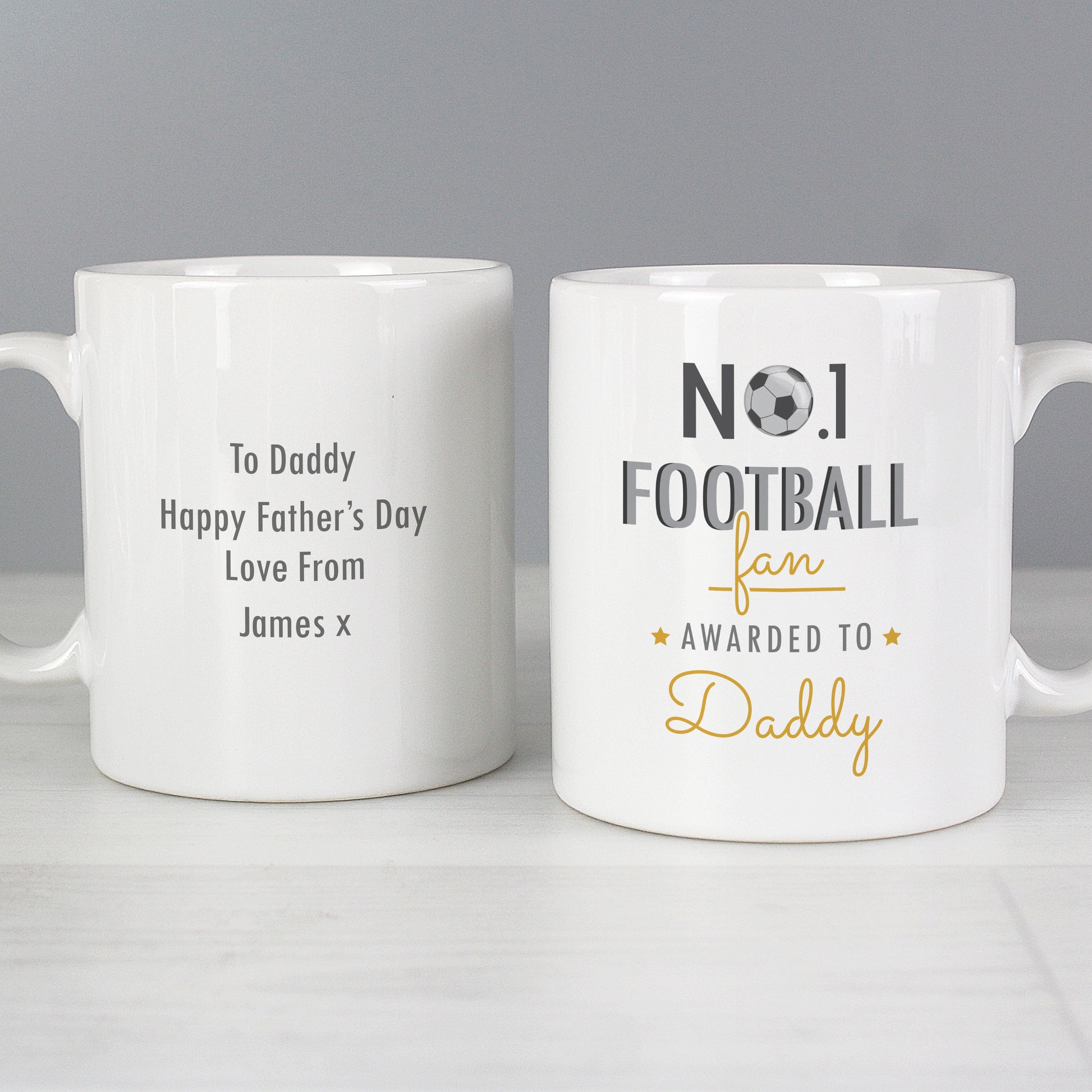 Personalised No.1 Football Fan Mug - MK&JD Gifts