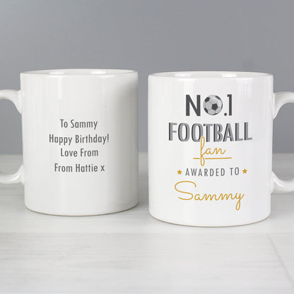 Personalised No.1 Football Fan Mug - MK&JD Gifts