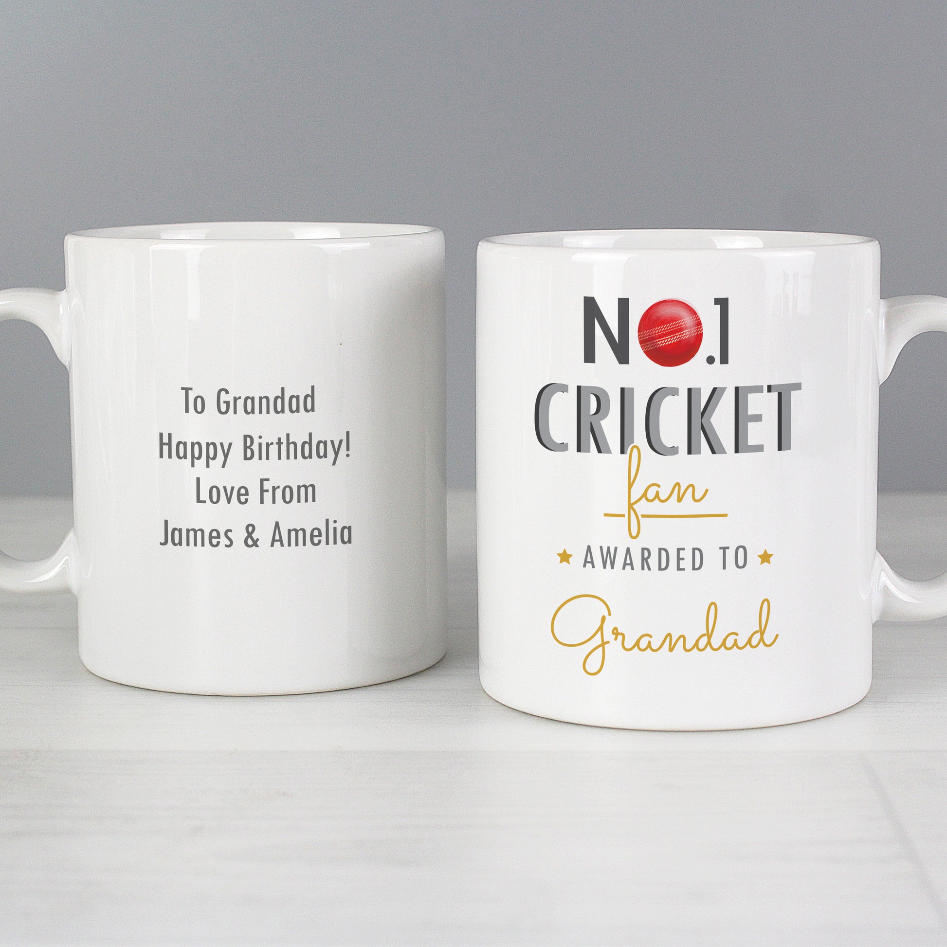Personalised No.1 Cricket Fan Mug - MK&JD Gifts