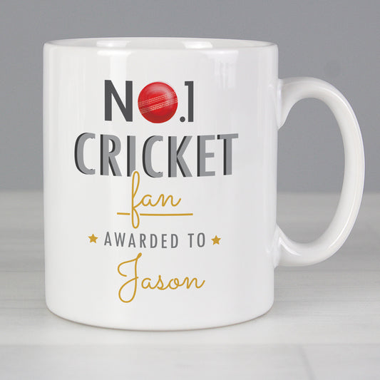 Personalised No.1 Cricket Fan Mug - MK&JD Gifts