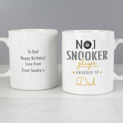 Personalised No.1 Snooker Fan Mug - MK&JD Gifts