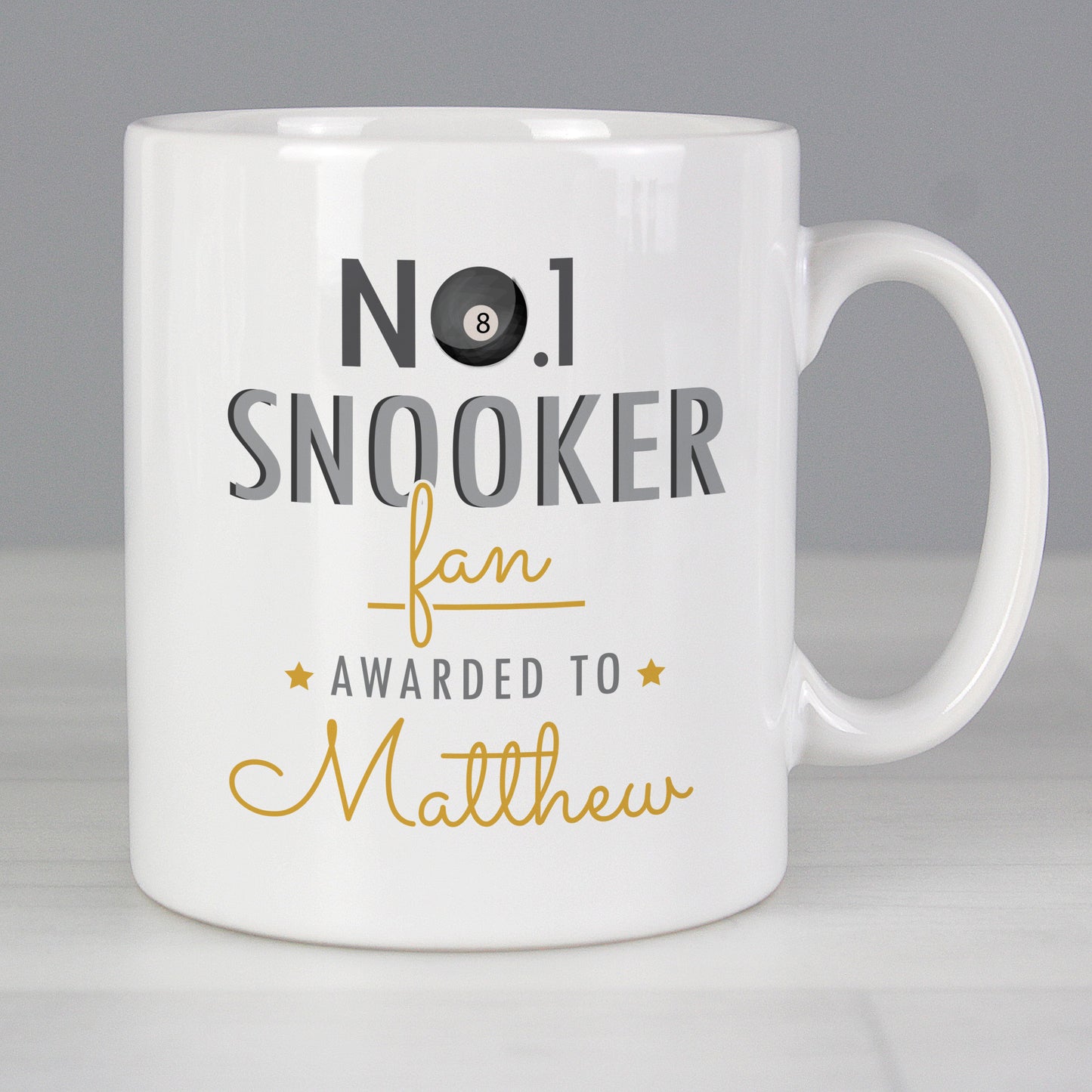 Personalised No.1 Snooker Fan Mug - MK&JD Gifts