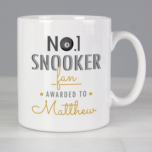 Personalised No.1 Snooker Fan Mug - MK&JD Gifts