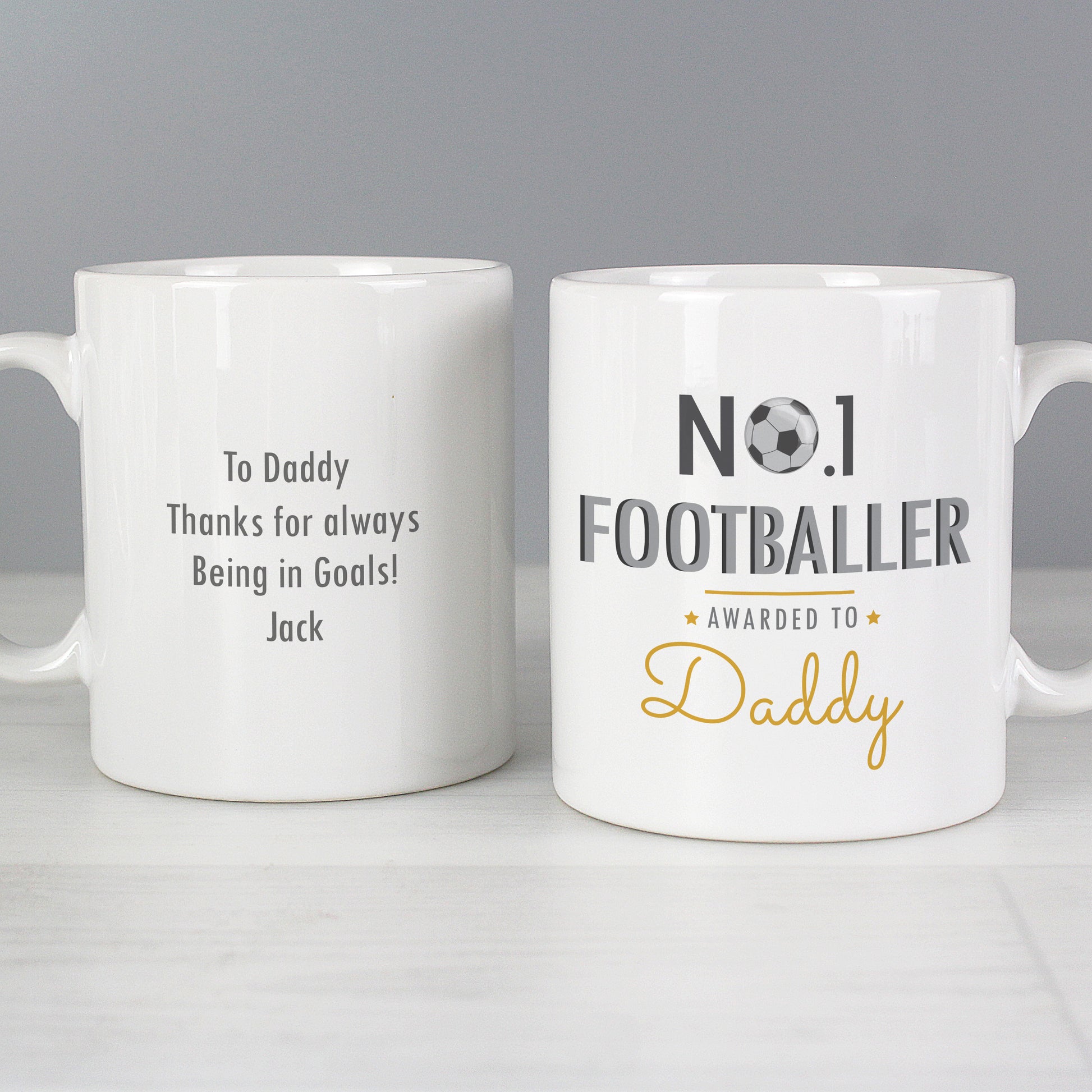 Personalised No.1 Footballer Mug - MK&JD Gifts