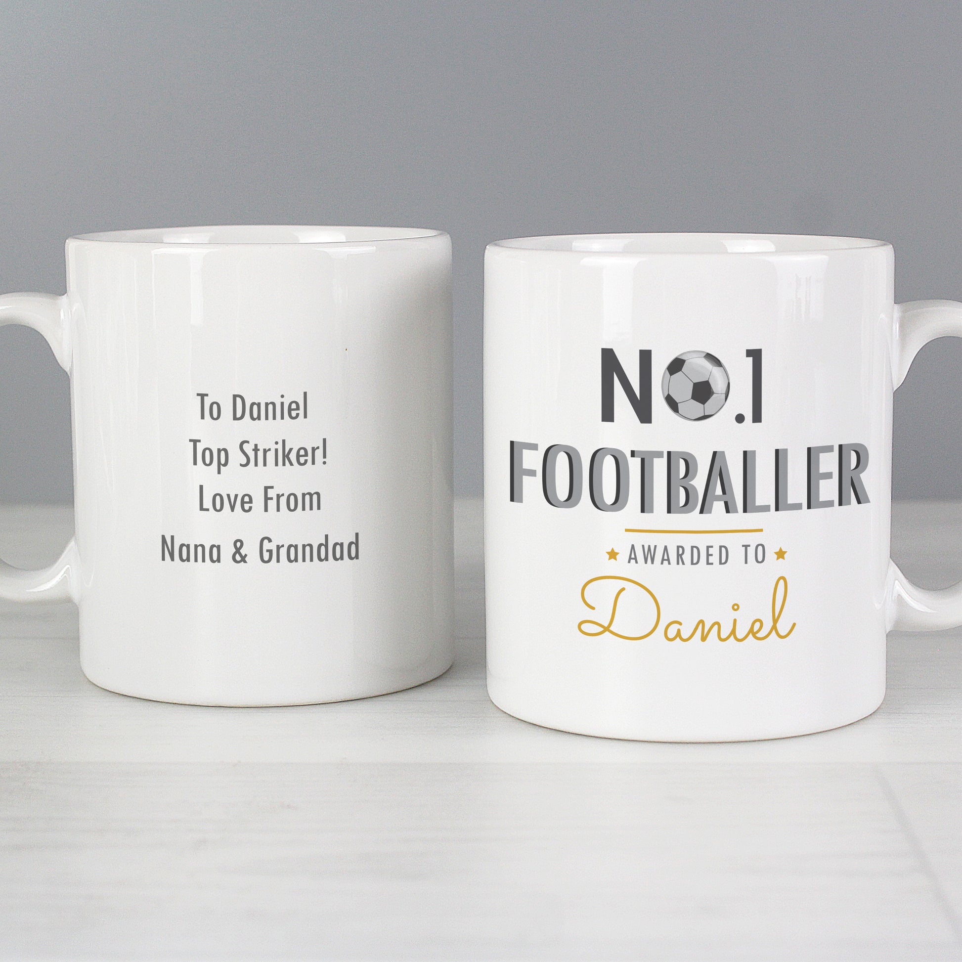 Personalised No.1 Footballer Mug - MK&JD Gifts