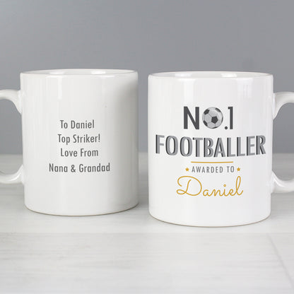 Personalised No.1 Footballer Mug - MK&JD Gifts