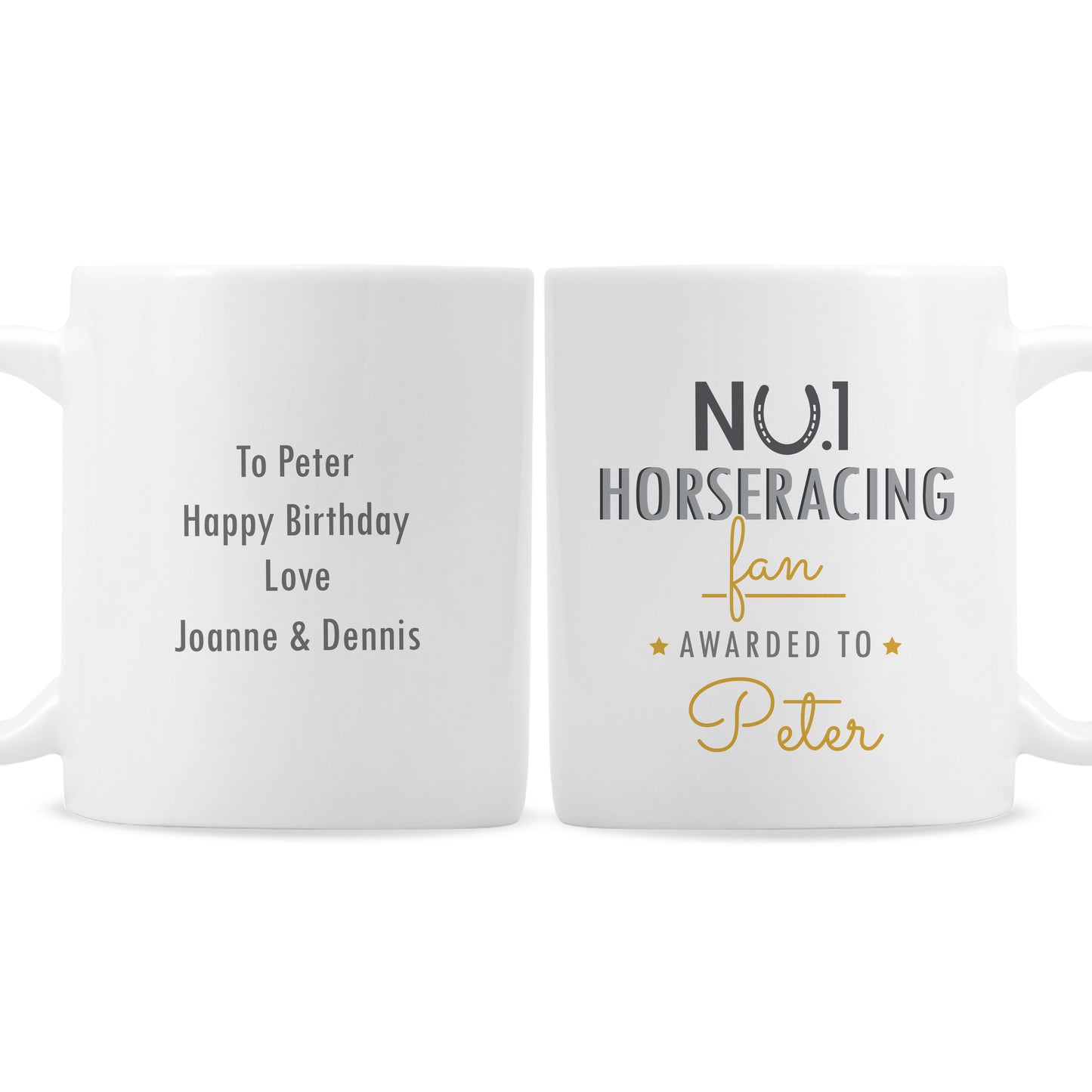 Personalised No.1 Horseracing Fan Mug - MK&JD Gifts