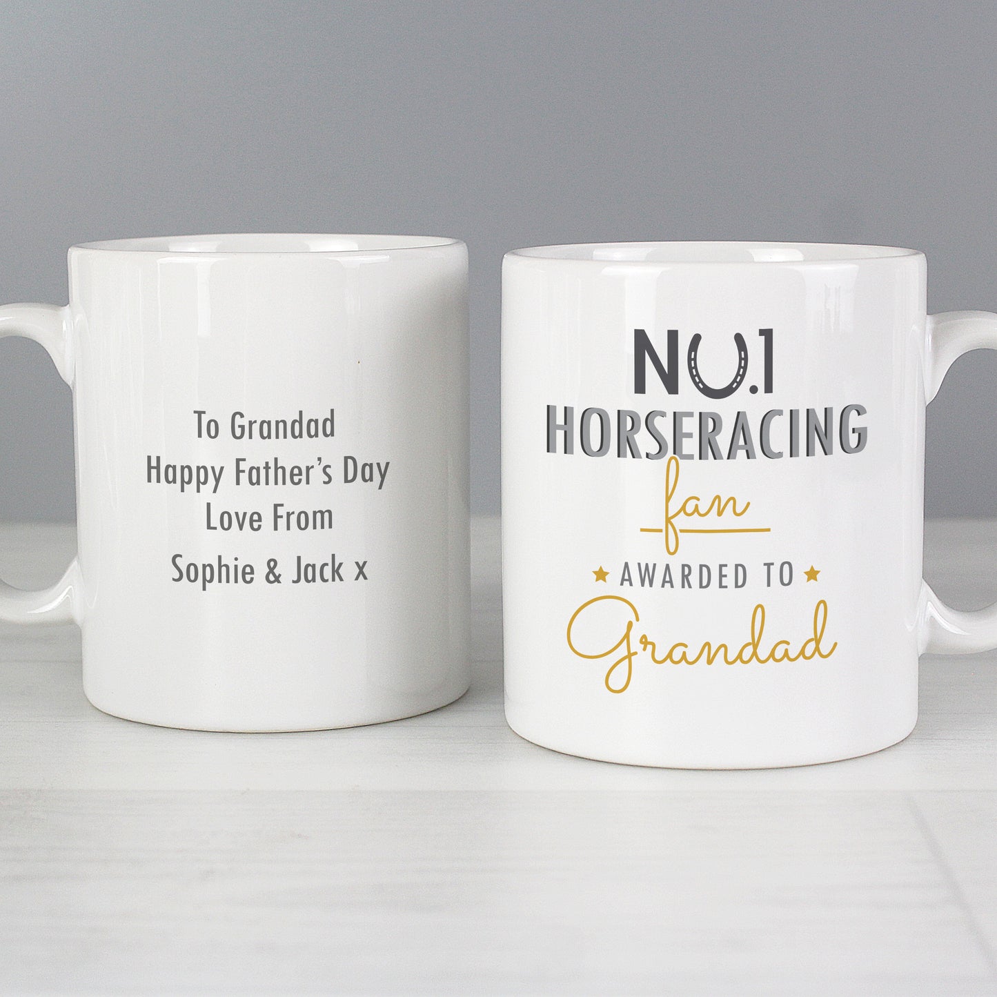 Personalised No.1 Horseracing Fan Mug - MK&JD Gifts