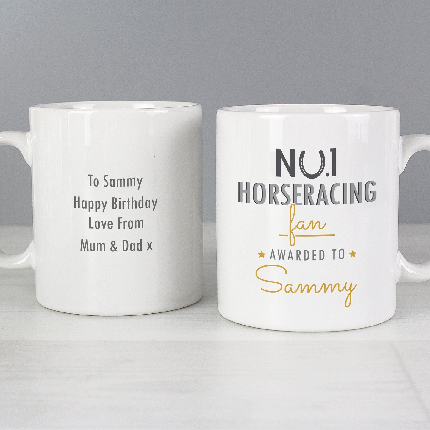 Personalised No.1 Horseracing Fan Mug - MK&JD Gifts