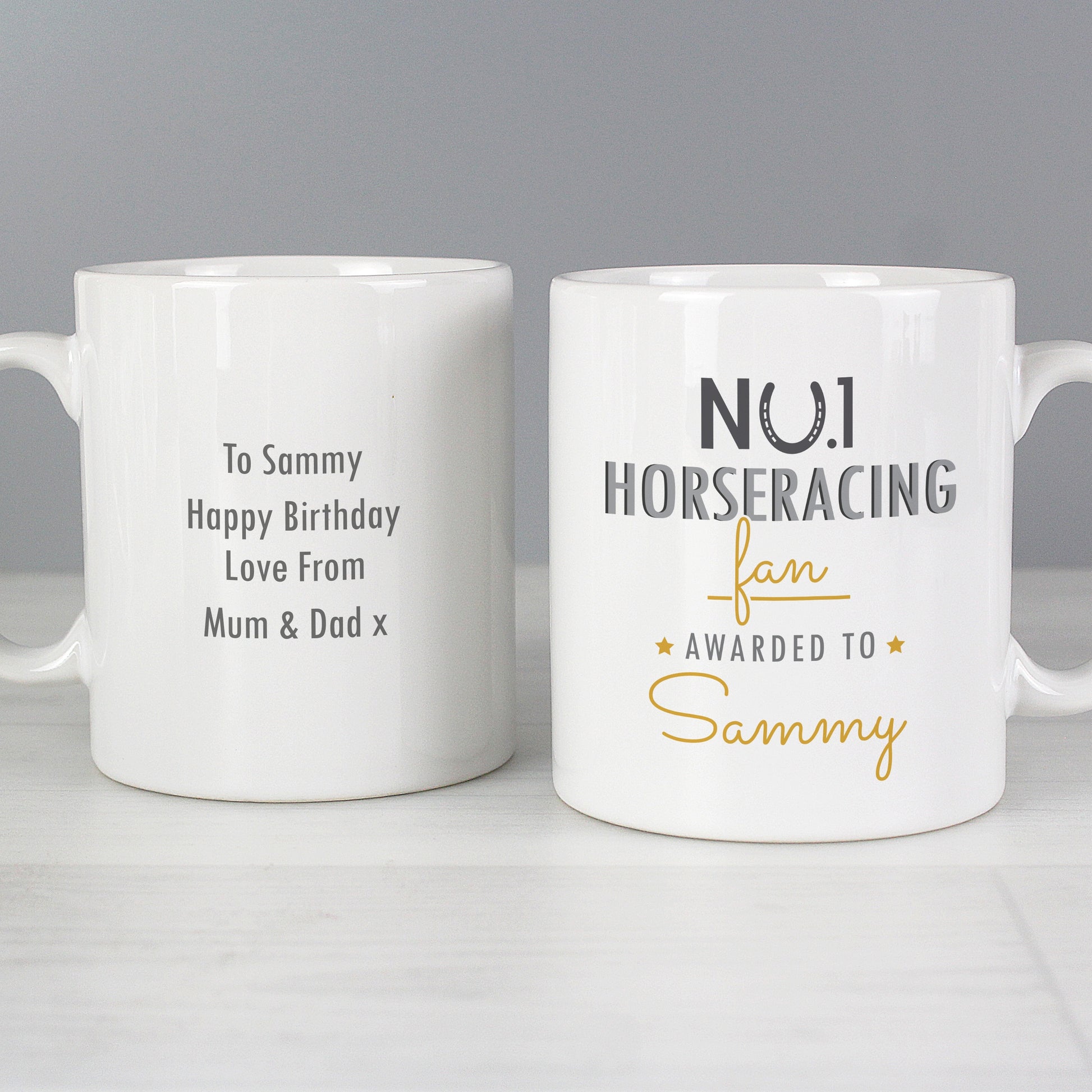 Personalised No.1 Horseracing Fan Mug - MK&JD Gifts